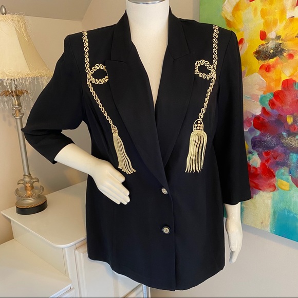 blazer with tassels